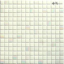 NS-mosaic Econom series MIX23 Мозаика стеклянная белая (сетка) 32,7х32,7 (2х2) см