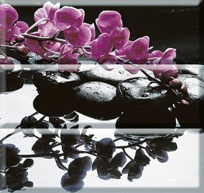 Absolut Keramika Aure Copmposicion Wellness Purple Панно 45x45 (3 шт.)