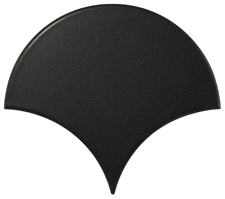 Equipe Scale 21976 Fan Black Matt Настенная плитка 10,6x12 см