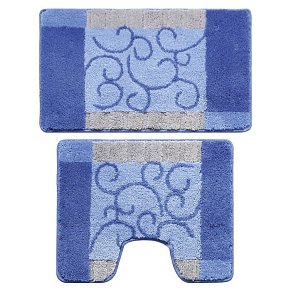 Набор ковриков для ванной комнаты Milardo Fine Lace, 50х80 + 50х50 см (350PA68M13)