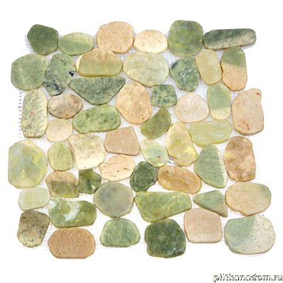 Sekitei Каменная мозаика MS9002 BC Мрамор бело-зелёный круглый 32х32 см