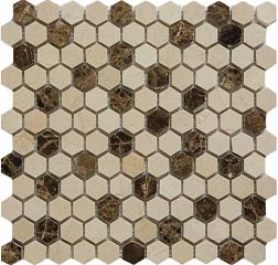 Muare Каменная мозаика QS-Hex027-25P-10 Мозаика 30,5х30,5 см