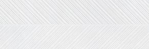 Керамин Дезерт 7Д Белая Матовая Рельефная Настенная плитка 30х90 см