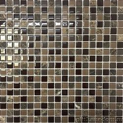 NS-mosaic Exclusive series S-855 Стекло, камень Мозаика 30,5х30,5 (1,5х1,5) см