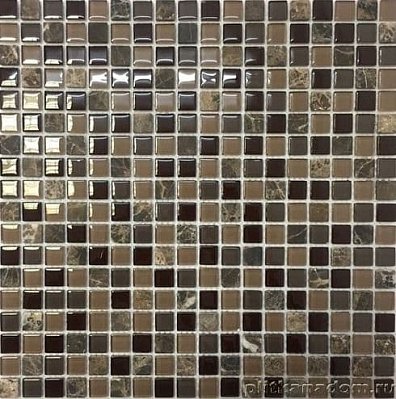 NS-mosaic Exclusive series S-855 Стекло, камень Мозаика 30,5х30,5 (1,5х1,5) см