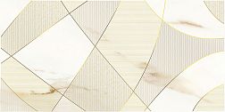Azori Calacatta Royal Geometria Бежевый Матовый Декор 31,5х63 см