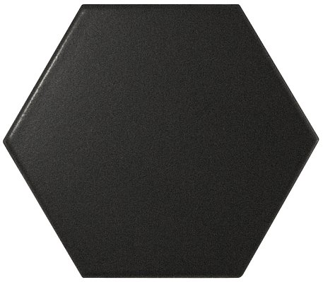 Equipe Scale 21909 Hexagon Black Matt Настенная плитка 12,4x10,7 см