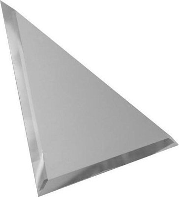 Компания ДСТ Зеркальная плитка ТЗС1-02 Треугольная серебряная плитка с фацетом 10 мм 20х20 см
