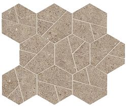 Atlas Concorde Boost Stone Clay Mosaico Hex Декор 25х28,5 см