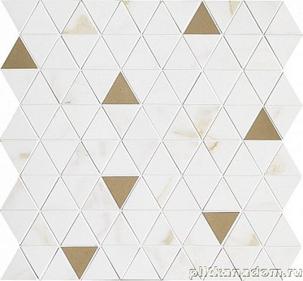 Allmarble Wall Golden White Mosaico Tria Satin M8H1 Мозаика 40x43 см