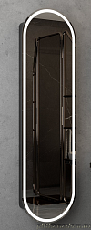 Зеркало-шкаф Континент Elmage 450х1600 с подсветкой (черный) МВК048