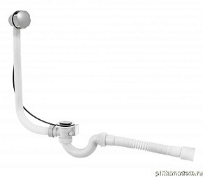 Wirquin Элит 30980657 Сифон для ванны с автоматическим сливом и гибкой трубой
