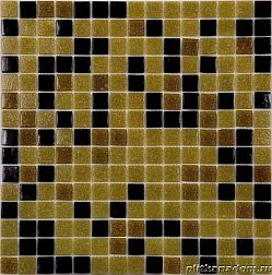 NS-mosaic Econom series MIX8 Мозаика стеклянная черно-коричневая 32,7х32,7 см