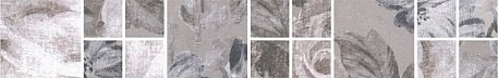 Керама Марацци Александрия SG186-002 Серый Бордюр мозаичный 4,8х30 см