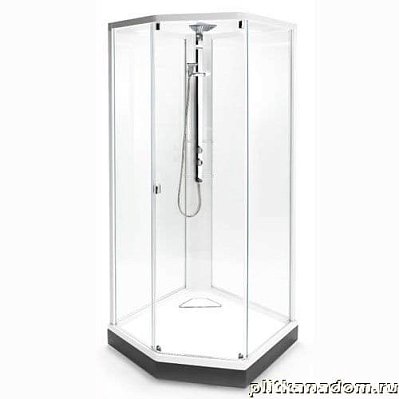 Ido Showerama 4985012909 Душевая кабина профиль серебристый, прозрачное стекло
