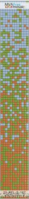 MVA-Mosaic 25RFL-S-167 Стеклянная мозаика растяжка 223х31,7 (2,5х2,5)