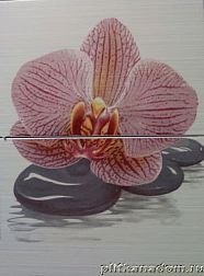 Пиастрелла Бали 5 100-005-п Орхидея фиолетовая Панно 40х30 (из 2-х плиток) см