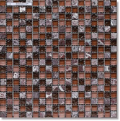 Bertini Mosaic Мозаика Миксы из стекла Plum mix Мозаика 1,5х1,5 сетка 30,5х30,5