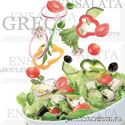 Absolut Keramika Salad AK1043 Панно 30x30 (из 3-х штук) см