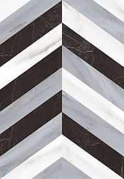Керамин Пантеон 7Д Серая Глянцевая Настенная плитка 27,5х40 см