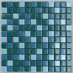 MVAPrintMosaic Мозаика стеклянная Микс 25FL-S-089 Зеленый + Голубой 31,5х31,5 см