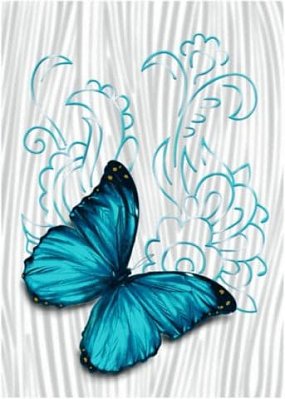 Керабел (Брестский КСМ) Лацио Вставка бабочка голубая 5ДС 1 сорт 25х35
