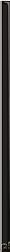 Бордюр Meissen Спецэлемент стеклянный: Universal Glass черный 3х75 см