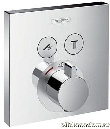 Hansgrohe Select 15763000 термостатический смеситель для душа на 2 потребителя со шланговым подсоединениям(внешняя часть)