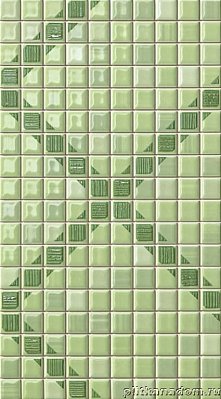 Fap Ceramiche Pop up Green Squares Inserto Декор 25x45