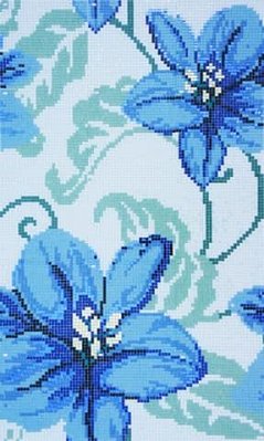 Infinity Ceramic Tiles Mosaicos Fleurs Mosaico Azul Мозаика 96х159