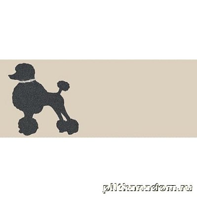 Emil Ceramica Bon Ton Fashion Dog Greige Декор настенный (пудель) 20х50