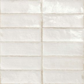 Mainzu Alboran White Белая Сатинированная Настенная плитка 10x30 см