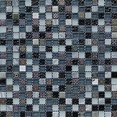Bertini Mosaic Мозаика Миксы из стекла Grey pearl mix-metal Мозаика 1,5х1,5 сетка 30,5х30,5
