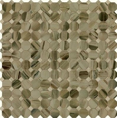 Cisa Jurassic Mosaico Ottagon Brown Lapp Мозаика 33,3х33,3