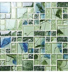 Decor-mosaic Фантазия MDF-53 Мозаика (стекло) 2,3х2,3-2,3х4,8-4,8х4,8 30х30 см