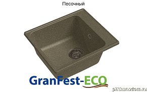 GranFest Eco-17 Композитная кухонная мойка 42х48, песок