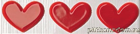 Fap Ceramiche Pop up Red Heart Listello Бордюр 6x25