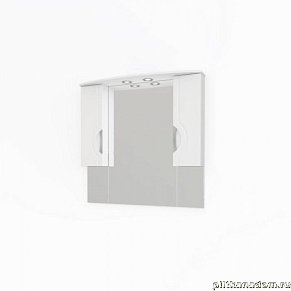 Какса-А Каприз-Н 4091 Зеркало + Шкаф 105, с подсветкой, Белый 105х100х22,6
