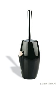 Stil Haus Zefiro, напольный керамический ёрш с ароматизатором, хром - черная керамика, 646(08-NE)