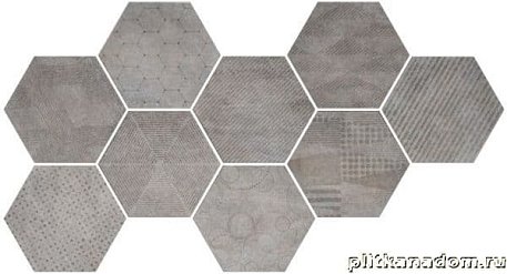 Serenissima Cir Docklands Hexagon Freeport Grey Напольная плитка 24x27,7