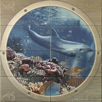 Latina Ceramica Poseidon Mural  I (8) Панно 100x100