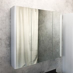 Comforty Сорренто Зеркало-шкаф 90, светло-серый