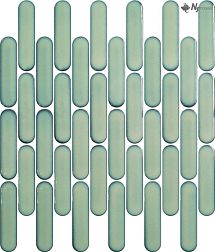 NS-Mosaic Rustic series R-343 Керамика Зеленая Глянцевая Мозаика 30х30 см