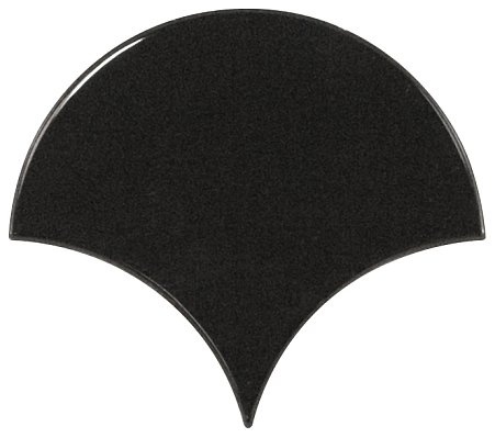 Equipe Scale 21967 Fan Black Настенная плитка 10,6x12 см