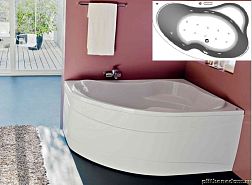 Kolpa San Lulu Акриловая ванна, правая, комплектация Luxus 170х100