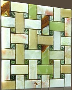 Art Natura Basket Weave Verde Onix + Rain Forest Green Мозаика 30,5х30,5 см