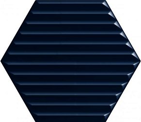 Paradyz Intense Tone Blue Heksagon Structure B Shiny Синяя Глянцевая Структурированная Настенная плитка 17,1x19,8 см