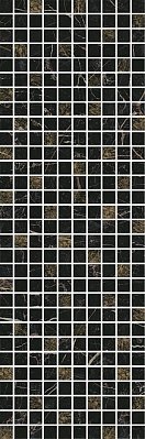 Керама Марацци Астория Декор черный мозаичный MM12111 25х75 см