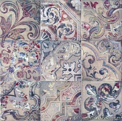 Latina Ceramica Habu Baru Gris Conjunto Комплект декоров (3 плитки 25х75) 75х75