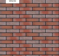Lopo Clay brick Metallic Marron Коричневая Матовая Настенная плитка 6х24 см